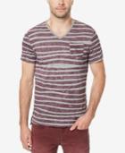 Buffalo David Bitton Men's Striped V-neck T-shirt