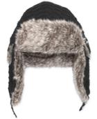 Sean John Ribbed Faux-fur-lined Trapper Hat