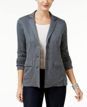 Style & Co. Three-button Knit Blazer, Only At Macy's