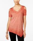 Style & Co. Cold-shoulder Asymmetrical Top, Only At Macy's