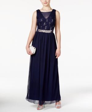 Bcx Juniors' Sequin Lace Illusion Gown, A Macy's Exclusive