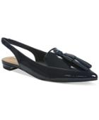 Tahari Paulina Slingback Pointed Toe Smoking Flats Women's Shoes