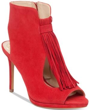 Vince Camuto Abigalla Fringe Peep-toe Pumps Women's Shoes