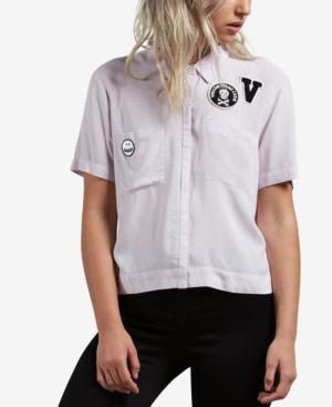 Volcom Juniors' Short-sleeve Graphic-patch Shirt