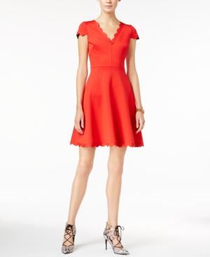 Betsey Johnson Scalloped Fit & Flare Dress