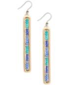 Lucky Brand Gold-tone Beaded Linear Drop Earrings