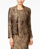 Kasper Open-front Jacquard Jacket