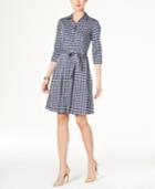 Charter Club Cotton Roll-tab Printed Shirtdress, Created For Macy's