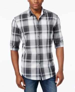 Hugo Boss Green Men's Bydero Plaid Long-sleeve Shirt