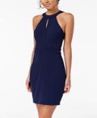 B Darlin Juniors' Strappy-back Halter Dress