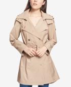 Tommy Hilfiger Petite Hooded Belted Trenchcoat