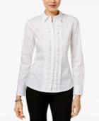 Tommy Hilfiger Dot-print Ruffled Shirt