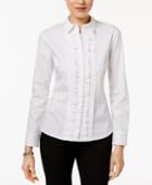 Tommy Hilfiger Dot-print Ruffled Shirt