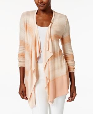 One A Space-dyed Striped Cardigan Sweater