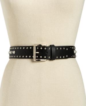 Steve Madden Stud & Imitation Pearl Belt
