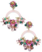 Kate Spade New York Sequin & Imitation Pearl 14k Gold-tone Plated Mixed Metal Hoop Earrings