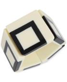 Inc International Concepts White And Black Square Stretch Bracelet, Only At Macy's