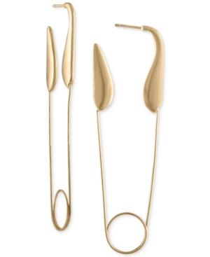 Rachel Rachel Roy Gold-tone Safety Pin Drop Earrings