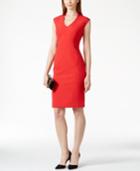 Kasper V-neck Sheath Dress