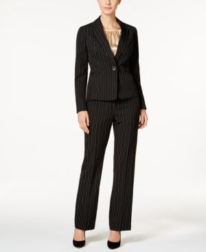 Le Suit 3-pc. Pinstriped Pantsuit