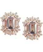 Morganite (2 Ct. T.w.) And Diamond (7/8 Ct. T.w.) Stud Earrings In 14k Gold