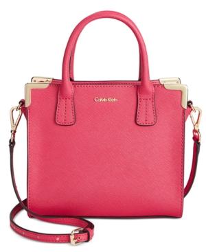 Calvin Klein On My Corner Saffiano Mini Crossbody Bag