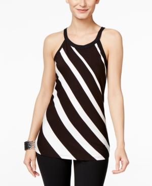 Inc International Concepts Petite Striped Halter Top, Only At Macy's