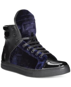 Kenneth Cole, Double Header Patent/velvet Hightop Men's Shoes