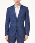 Inc International Concepts Men's Slim-fit Blue Glen Plaid Blazer, Created For Macy's