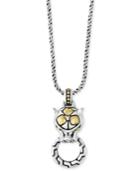 Effy Two-tone Jaguar Doorknocker Pendant Necklace In Sterling Silver And 18k Gold