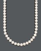 "belle De Mer Pearl Necklace, 18"" 14k Gold A+ Cultured Freshwater Pearl Strand (10-11mm)"