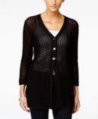 Style & Co. Pointelle Open Knit Cardigan, Only At Macy's