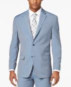 Sean John Men's Classic-fit Light Blue Pinstripe Suit Jacket