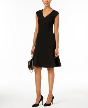 Kasper Stretch Crepe Fit & Flare Dress