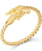 Woven Horse Bangle Bracelet In 14k Gold Vermeil