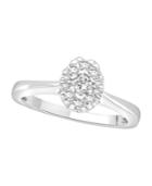 Diamond Oval Halo Ring (1/3 Ct. T.w.) In 14k White Gold