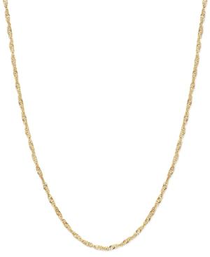 18 Singapore Chain Necklace In 14k Gold