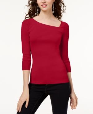 I.n.c. Asymmetrical 3/4-sleeve Top, Created For Macy's