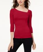 I.n.c. Asymmetrical 3/4-sleeve Top, Created For Macy's