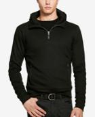 Polo Ralph Lauren Men's Leather-trim Half-zip Pullover