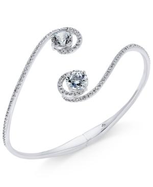 Danori Silver-tone Asymmetrical Crystal Flow Cuff Bracelet, Created For Macy's