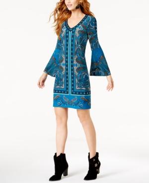 Inc International Concepts Studded Bell-sleeve Dress, Created For Macy's