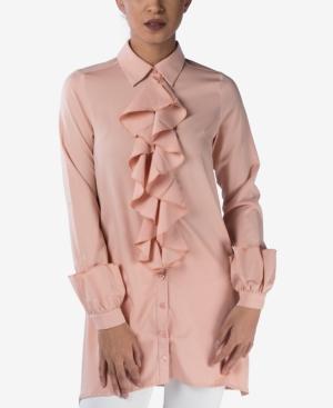 Verona Collection Ruffled Long-sleeve Shirt