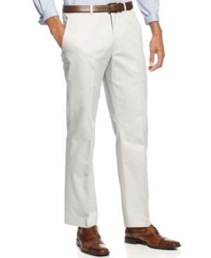 Kenneth Cole New York Slim-fit Light Grey Cotton Pants