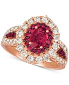Le Vian Certified Ruby (1-1/5 Ct. T.w.) & Diamond (1-1/4 Ct. T.w.) Ring In 14k Rose Gold