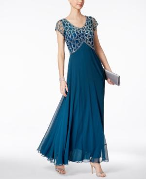 J Kara Hand-beaded A-line Gown