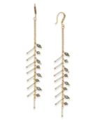 Inc International Concepts Two-tone Shaky Bead Linear Drop Earrings, Created For Macy's