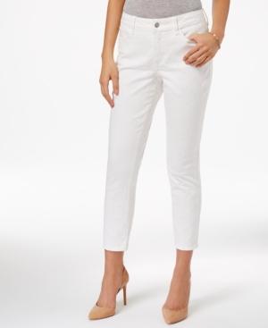 Nydj Alina Embroidered Optic White Wash Skinny Jeans