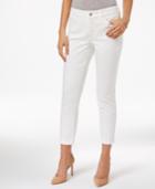 Nydj Alina Embroidered Optic White Wash Skinny Jeans
