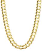 20 Open Curb Link Chain Necklace In Solid 14k Gold